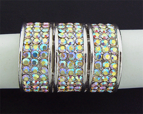 Detailed view of the White Swarovski Crystal Ring showcasing precise light refraction