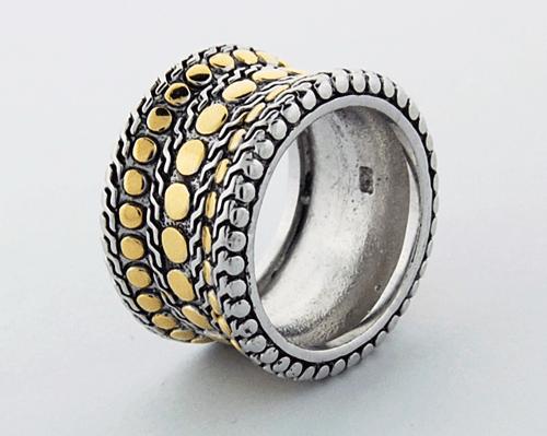 Premium Gold and Silver Ring highlighting historic artisan craftsmanship
