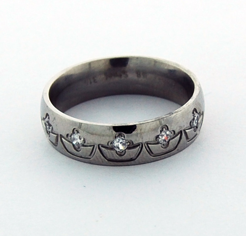 Premium Stainless Steel Ring with CZs showcasing eternal beauty and craftsmanship