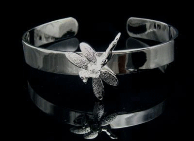 Silver Dragonfly Charm Bracelet in Sterling Silver