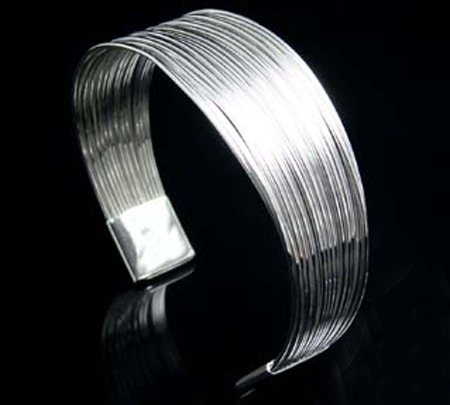 925 Sterling Silver Multiple String Bracelet Jewelry Set
