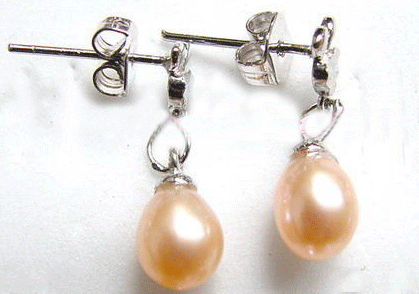 925 Sterling Silver Fresh Water Pearl Drop Earrings