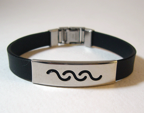 Wave Cutout Stainless Steel Bracelet